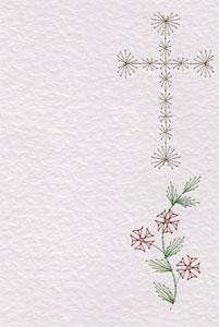 Stitched bookmark cross for bible readers