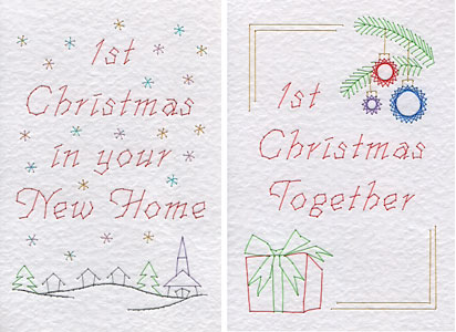1st Christmas patterns added at Stitching Cards 2019